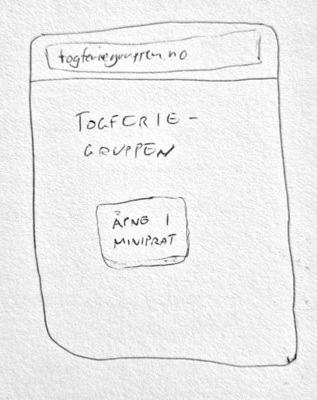 Tegning av fiktive togferiegruppen.no.